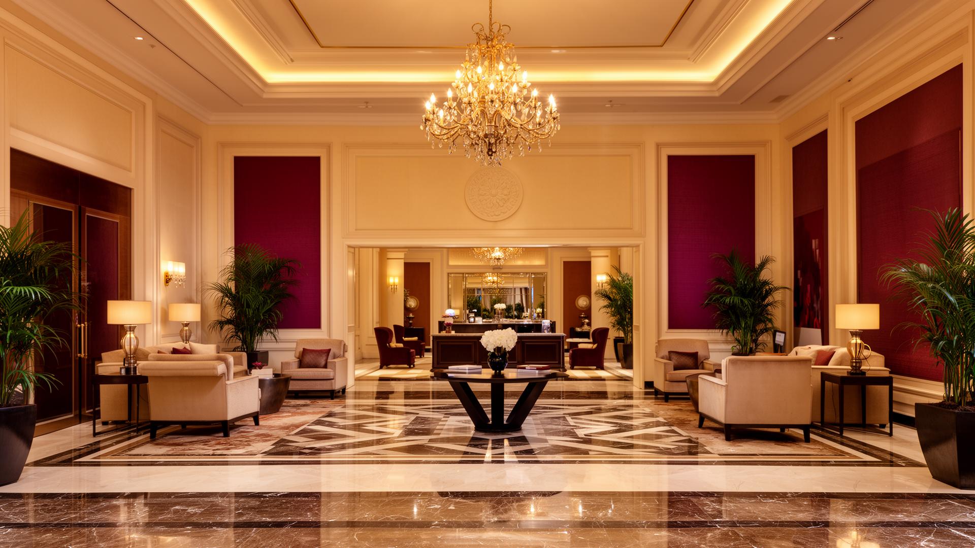 Elegant hotel lobby